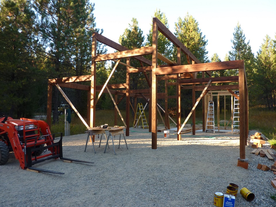 completed timberframe