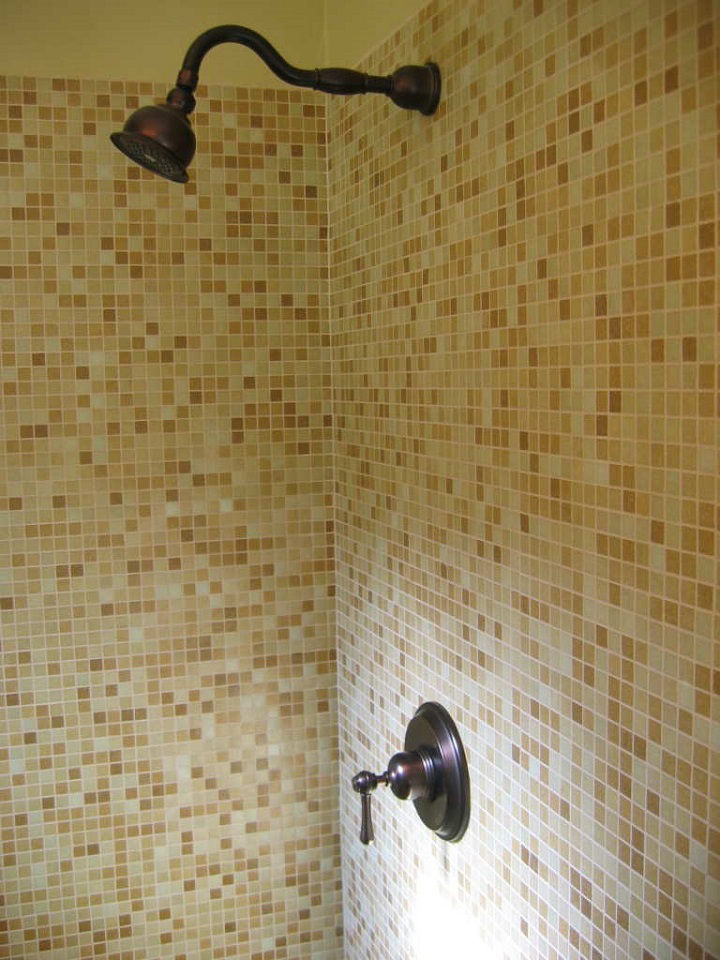 tiled master shower